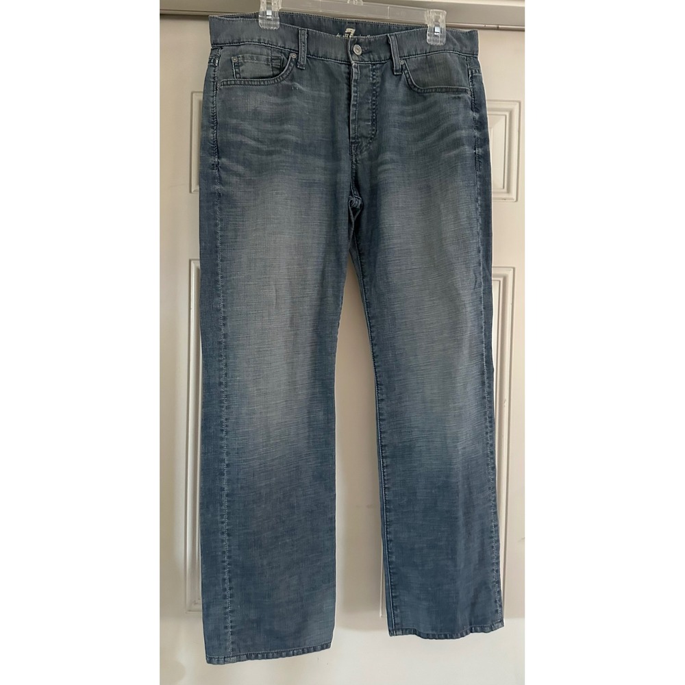 Vintage Y2K Seven for all Mankind Bootcut Jeans for Men Size 33 Blue Denim